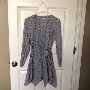 White and grey dress